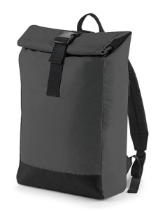 B-BG138-Reflective Roll-Top Backpack 2